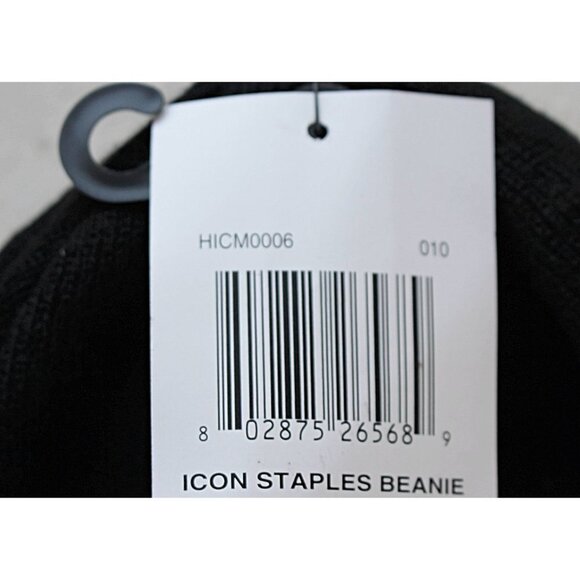 New w/Tags - Hurley Icon Staples Beanie in Black, One Size - Picture 3 of 5